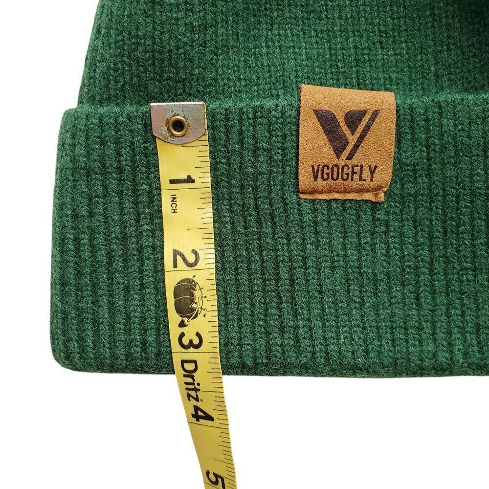 VGOGFLY Deep Green Knit Beanie Cap OS - Picture 9 of 10